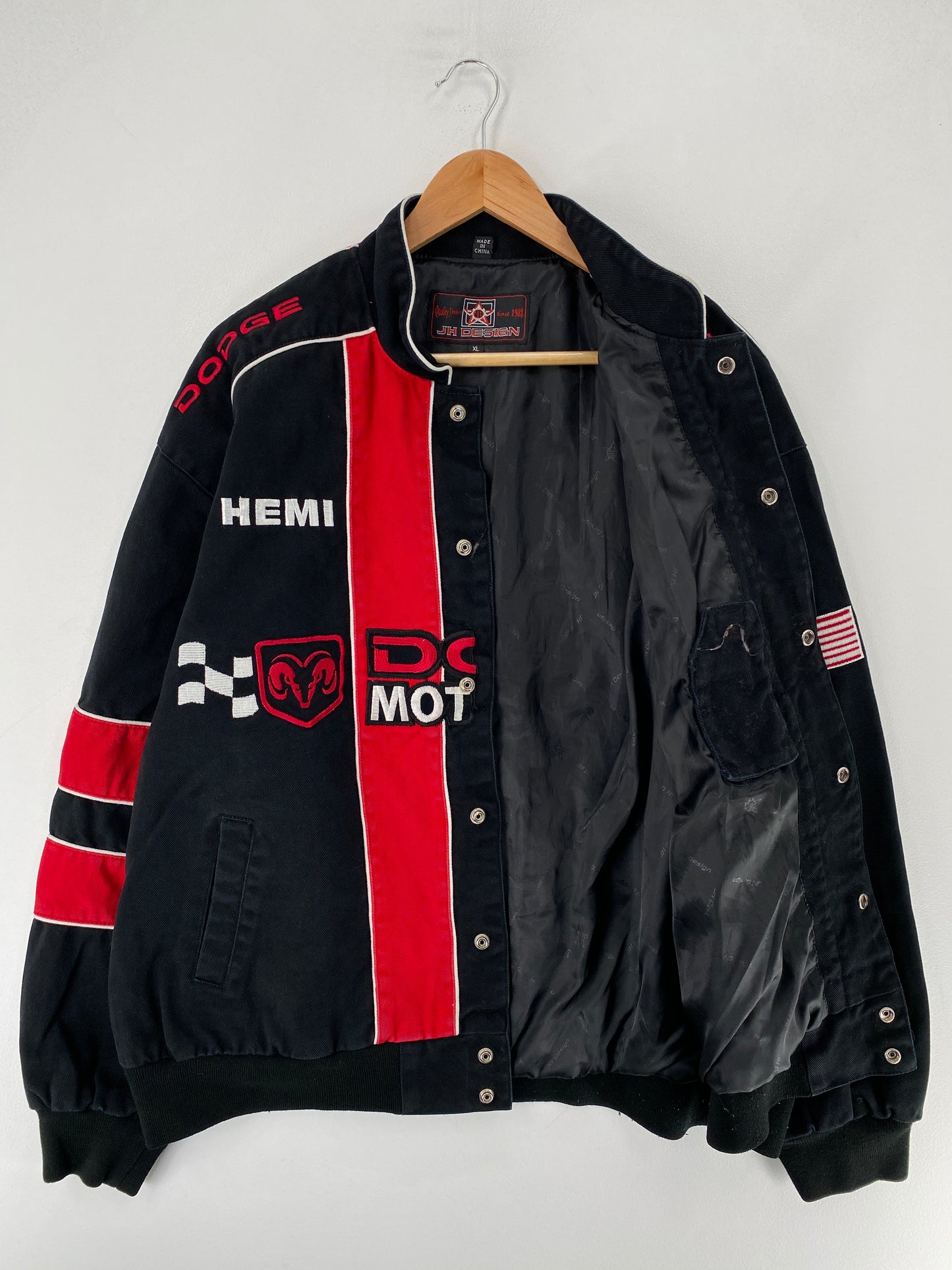 .Vintage DODGE PIT CREW Size XL Racing Jacket / F3675J