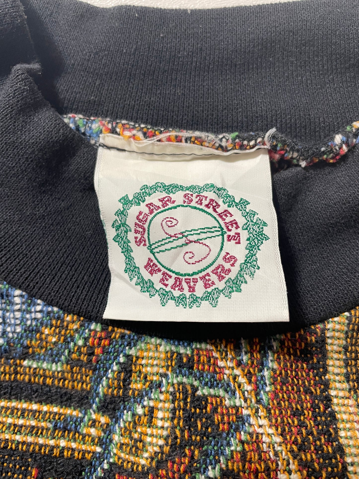 Vintage CAT Size Approx.L Animal Tapestry Sweat-Shirt / G6209S