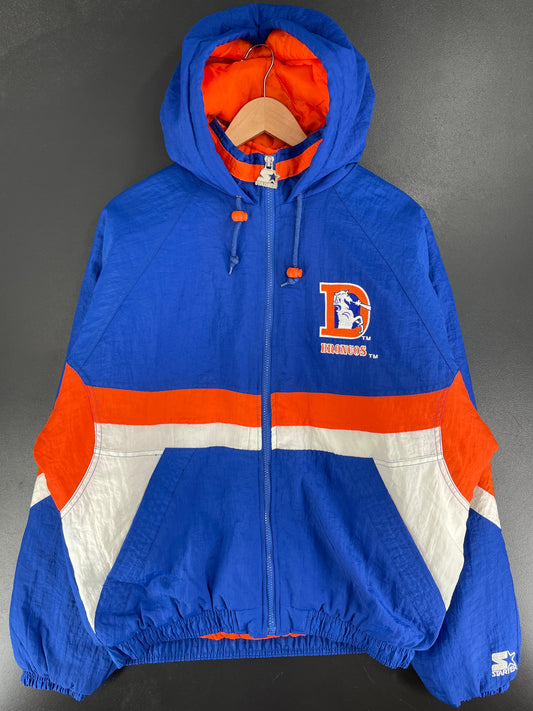 90’s STARTER x DENVER BRONCOS Size L Vintage NFL Padded Nylon Jacket / F5861N