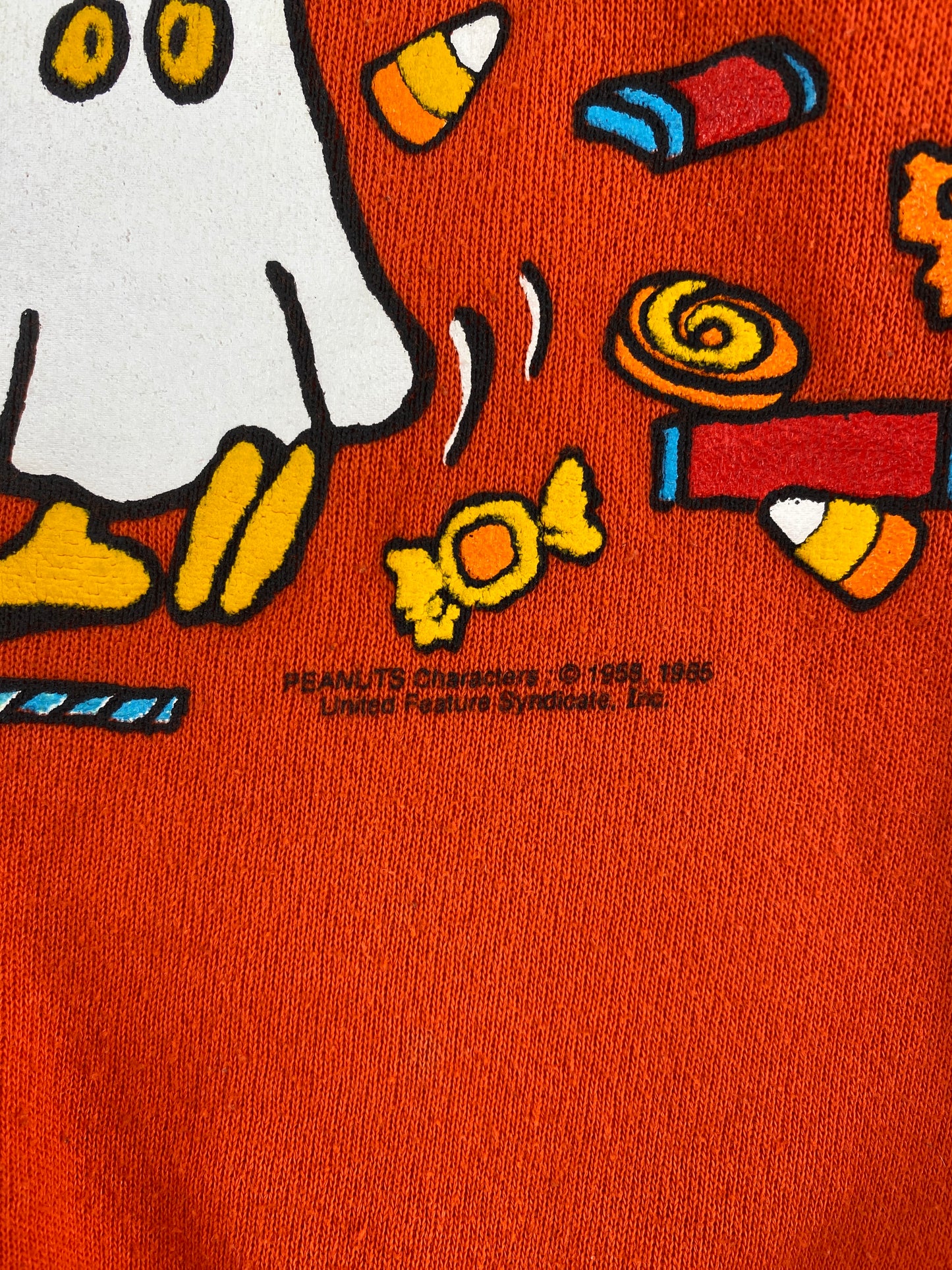 90's PEANUTS SNOOPY HALLOWEEN Made in USA Size XL Vintage Sweat-shirt / F3288S
