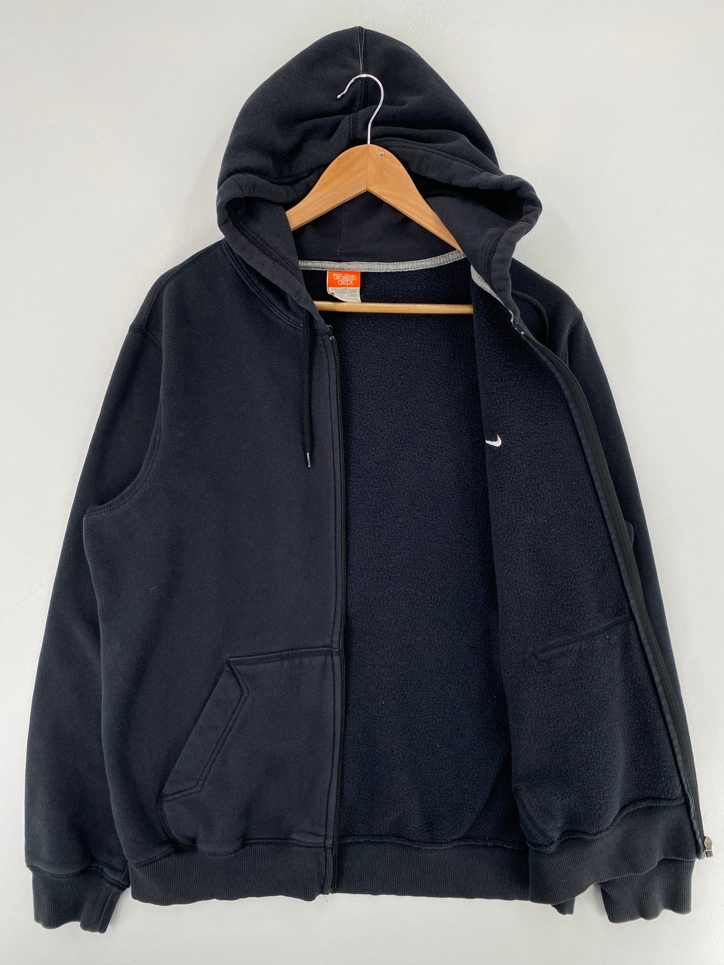 Vintage NIKE MINI SWOOSH Size Ladies L Hoodie Sweat-Shirt / G375S