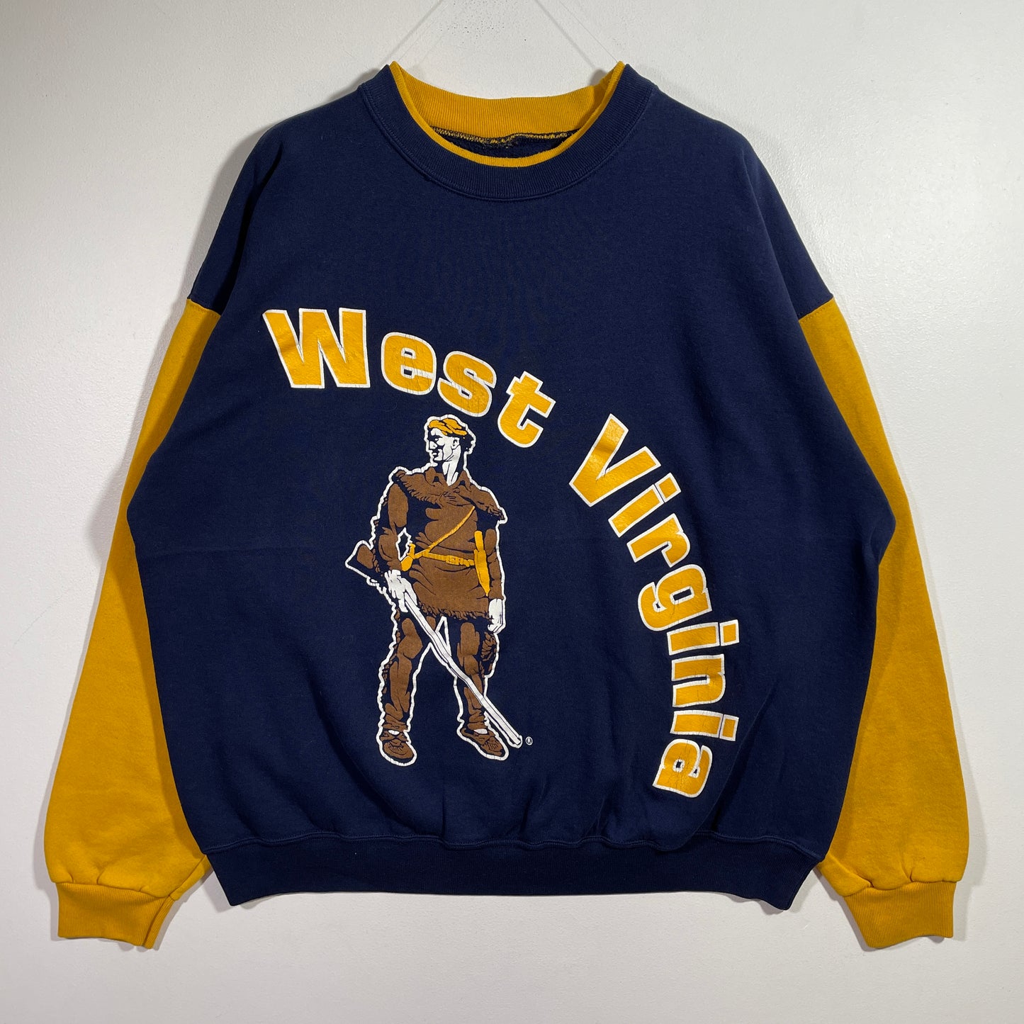 (Approx.L) 90's WEST VIRGINIA Vintage College Sweatshirt / A0799S