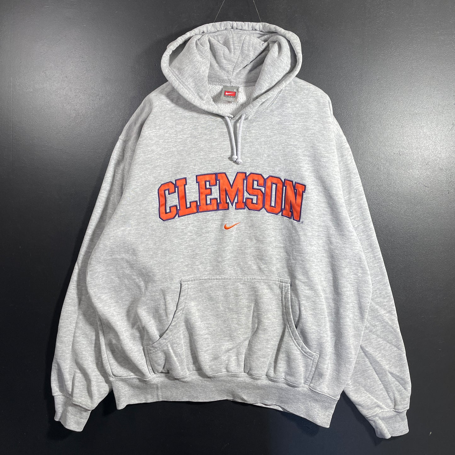 (L) 00' NIKE X CLEMSON Vintage College Hoodie Sweatshirt / A1128S