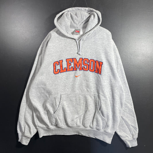(L) 00' NIKE X CLEMSON Vintage College Hoodie Sweatshirt / A1128S