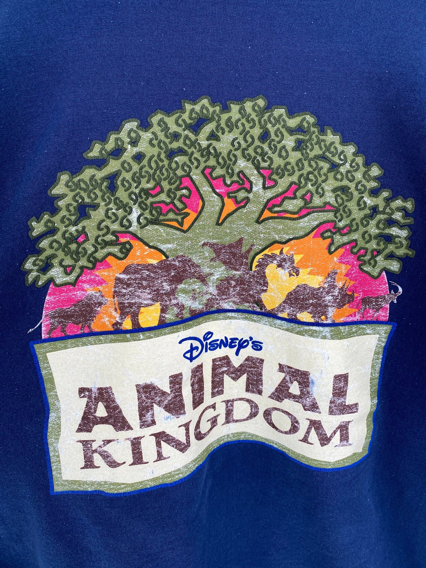 00’ DISNEY ANIMAL KINGDOM Made in USA Size XL Vintage Sweat-shirt / G5172S