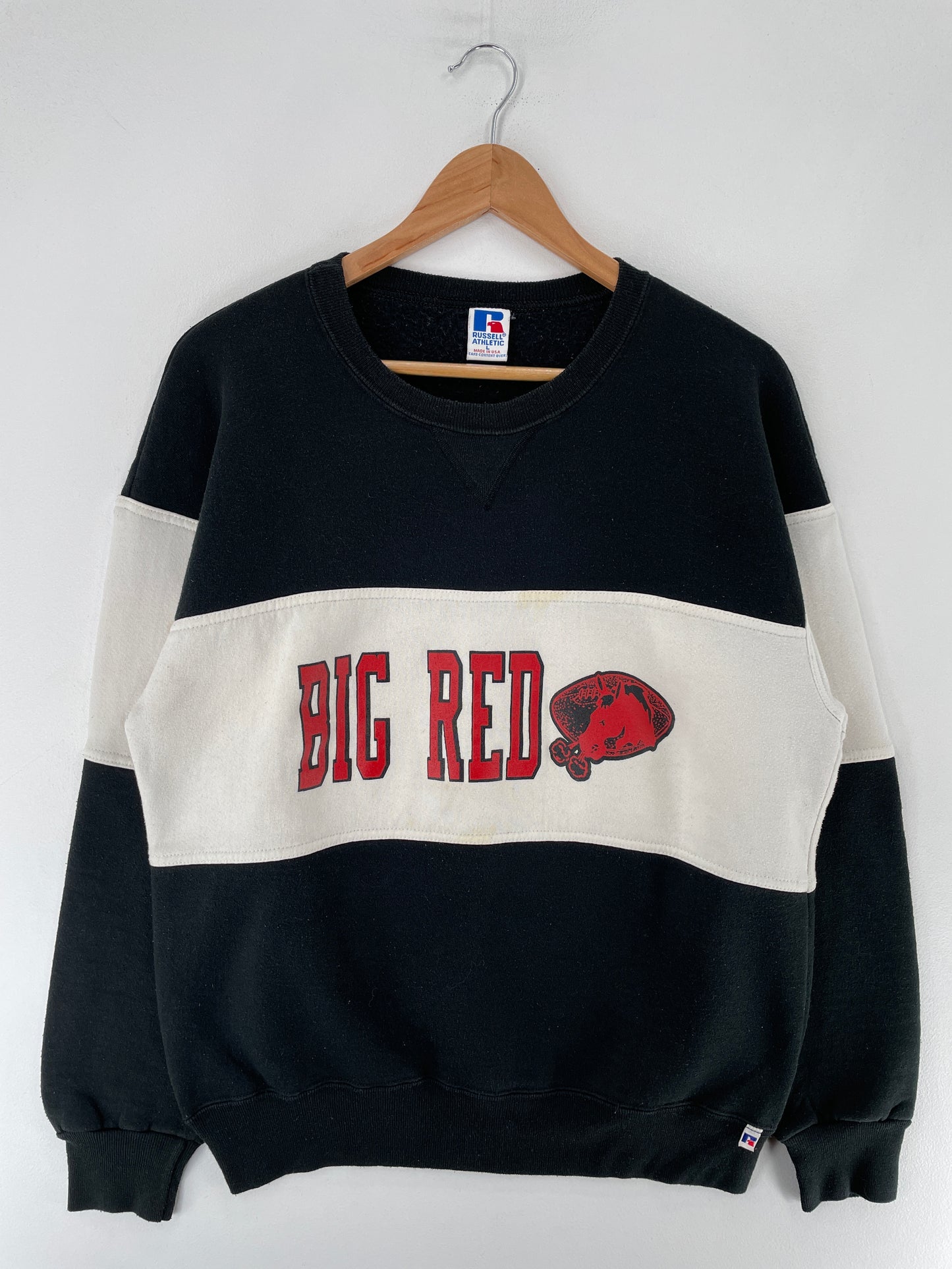 90's RUSSELL x BIG RED Made in USA Size L Vintage Sweat-Shirt / G2841S