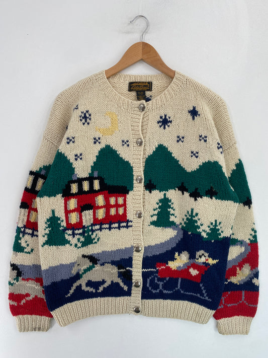 1989 EDDIE BAUER Size L Vintage Wool Knitwear / G4950K