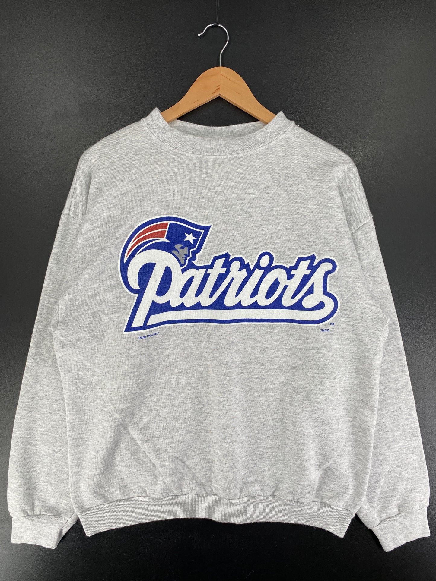 1994 PATRIOTS Made in USA Size L Vintage NFL Sweat-shirt / F1429S