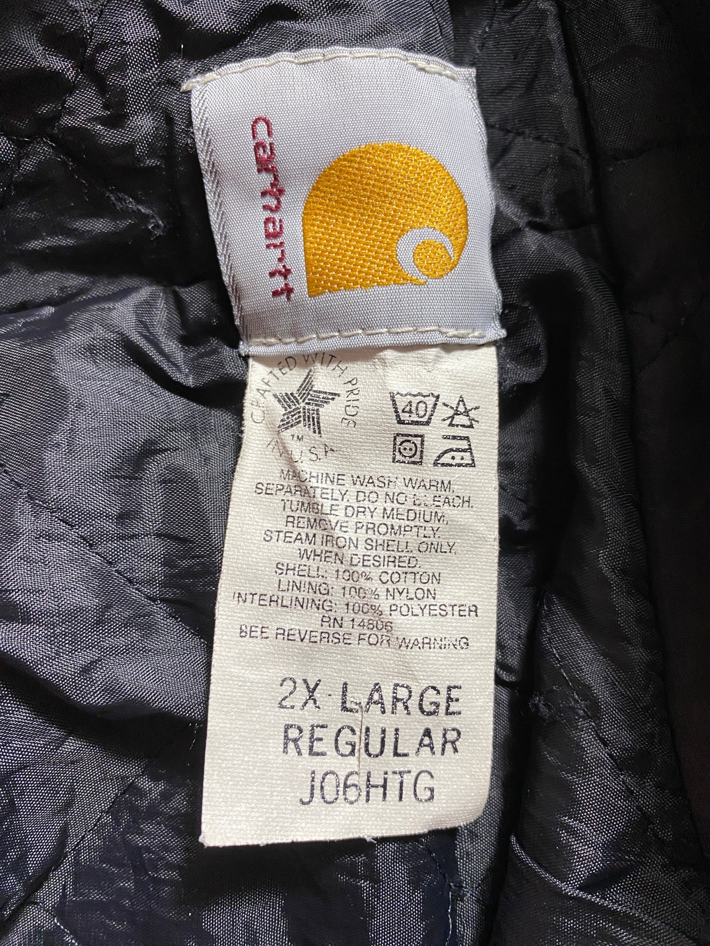 90's CARHARTT Made in USA Size XXL Vintage Zip-Up Duck Jacket / F7141J