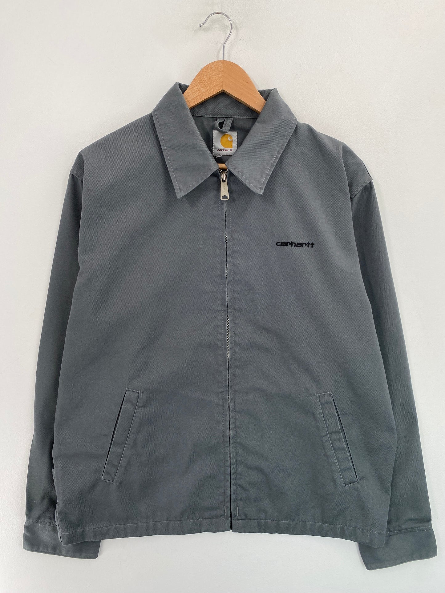 Vintage CARHARTT Size No Tag (Approx.L) Zip-up Cotton Jacket / G4208J