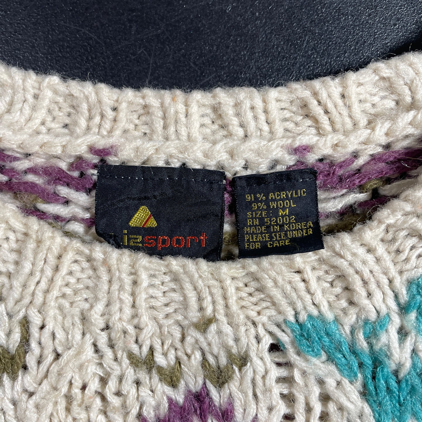 (M) Vintage LIZ SPORT Wool Knit Sweater / A1257K