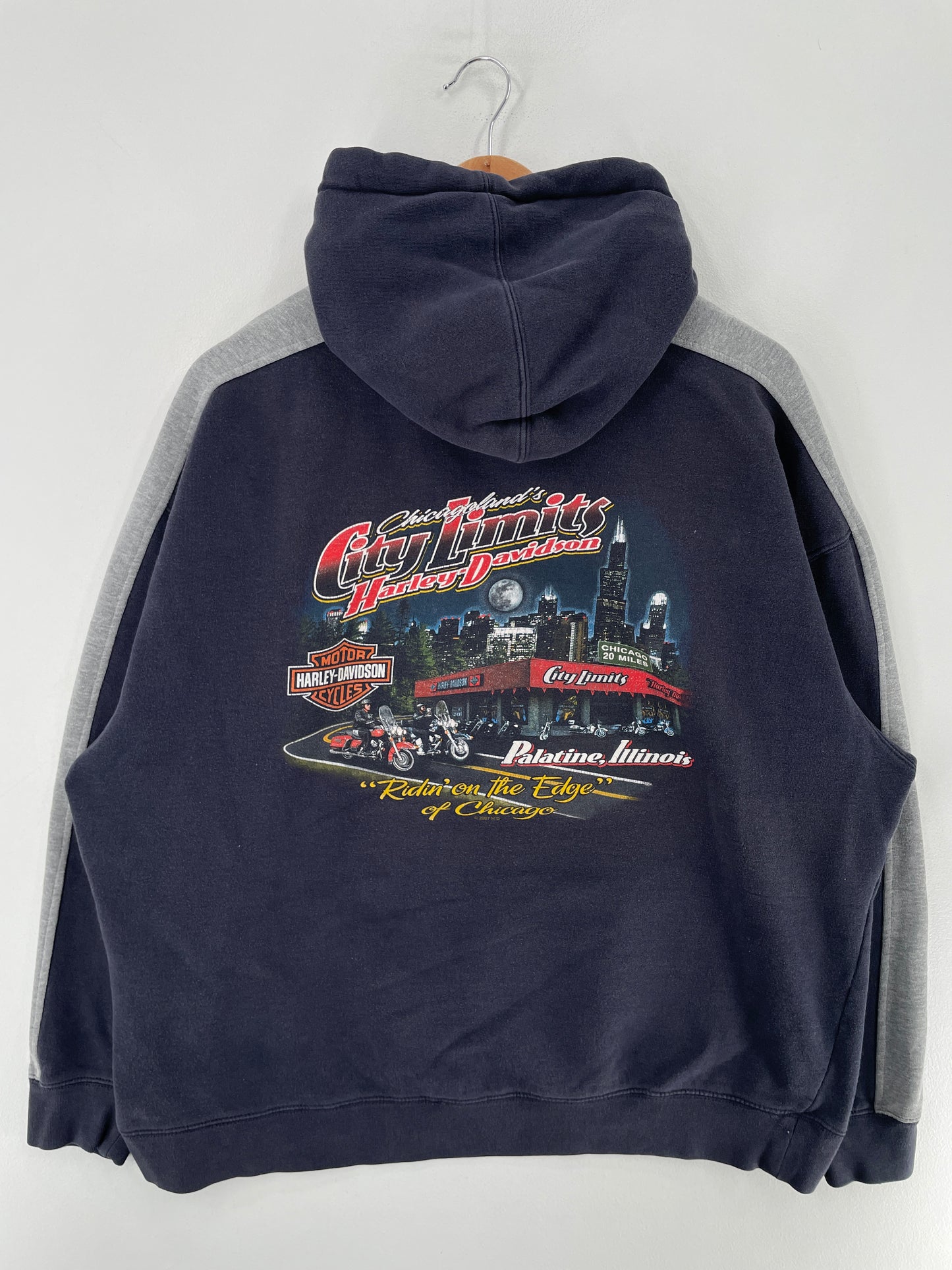 Vintage HARLEY DAVIDSON Size No Tag Approx. L Racing Hoodie Sweat-shirt / F7531S