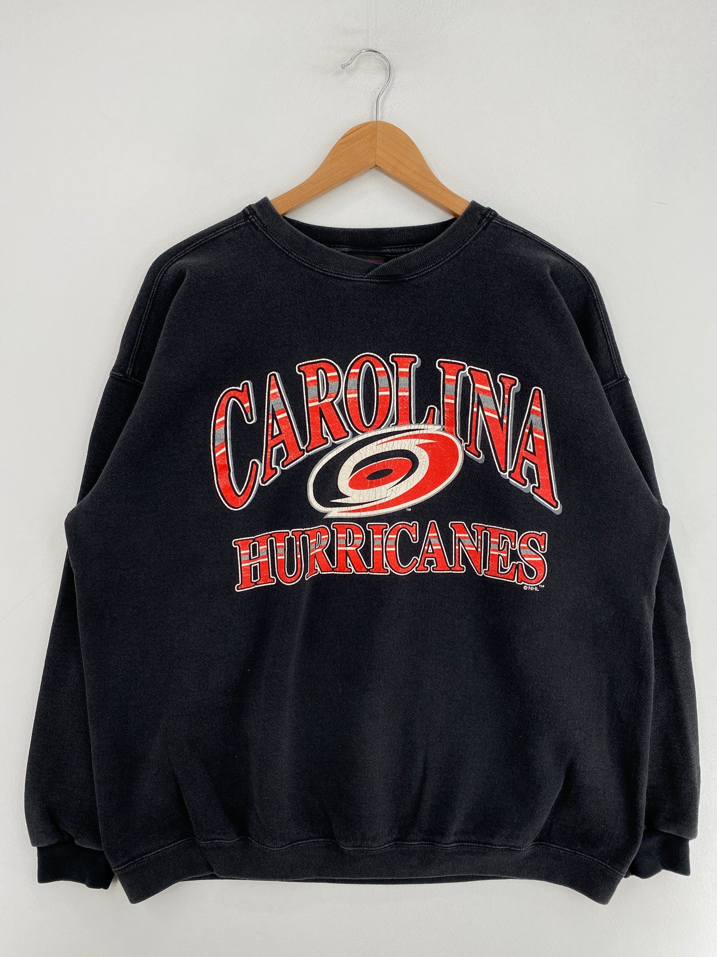 90's STARTER x CAROLINA HURRICANES Made in USA Size L Vintage NHL Sweat-Shirt / G1799S