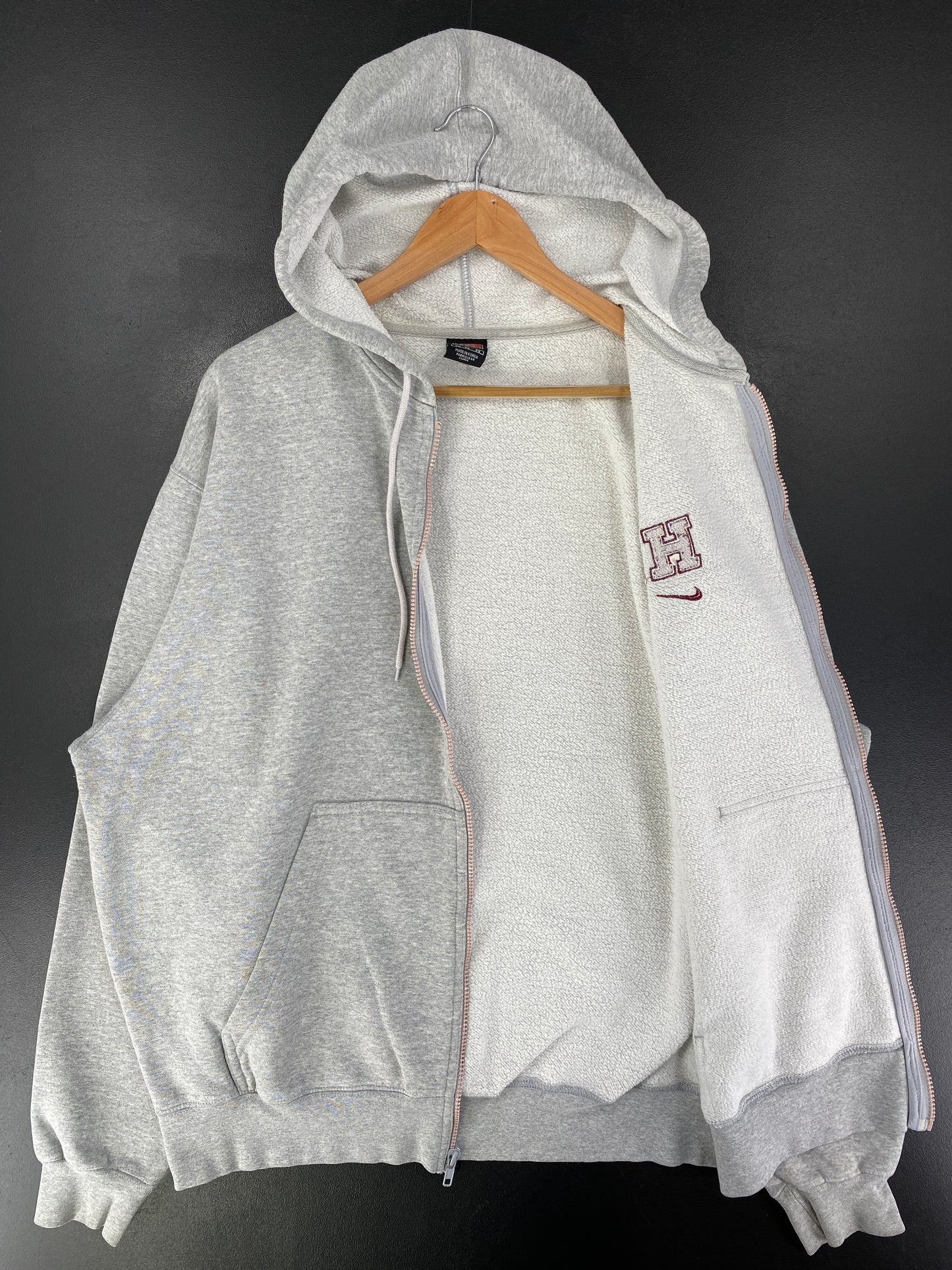 00' NIKE x HARVARD Size XL Vintage College Zip-up Sweat Shirt / G503S