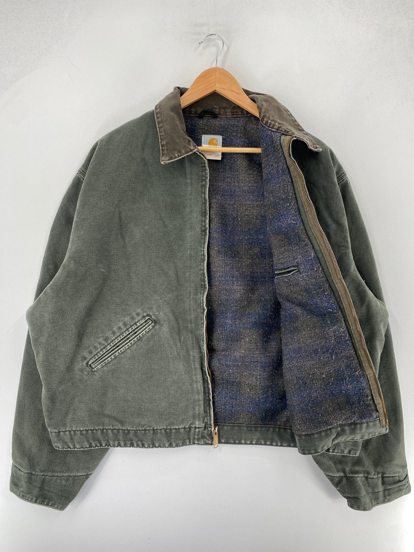 90's CARHARTT Made in USA Size XXL Vintage Zip-Up Duck Jacket / F4087J