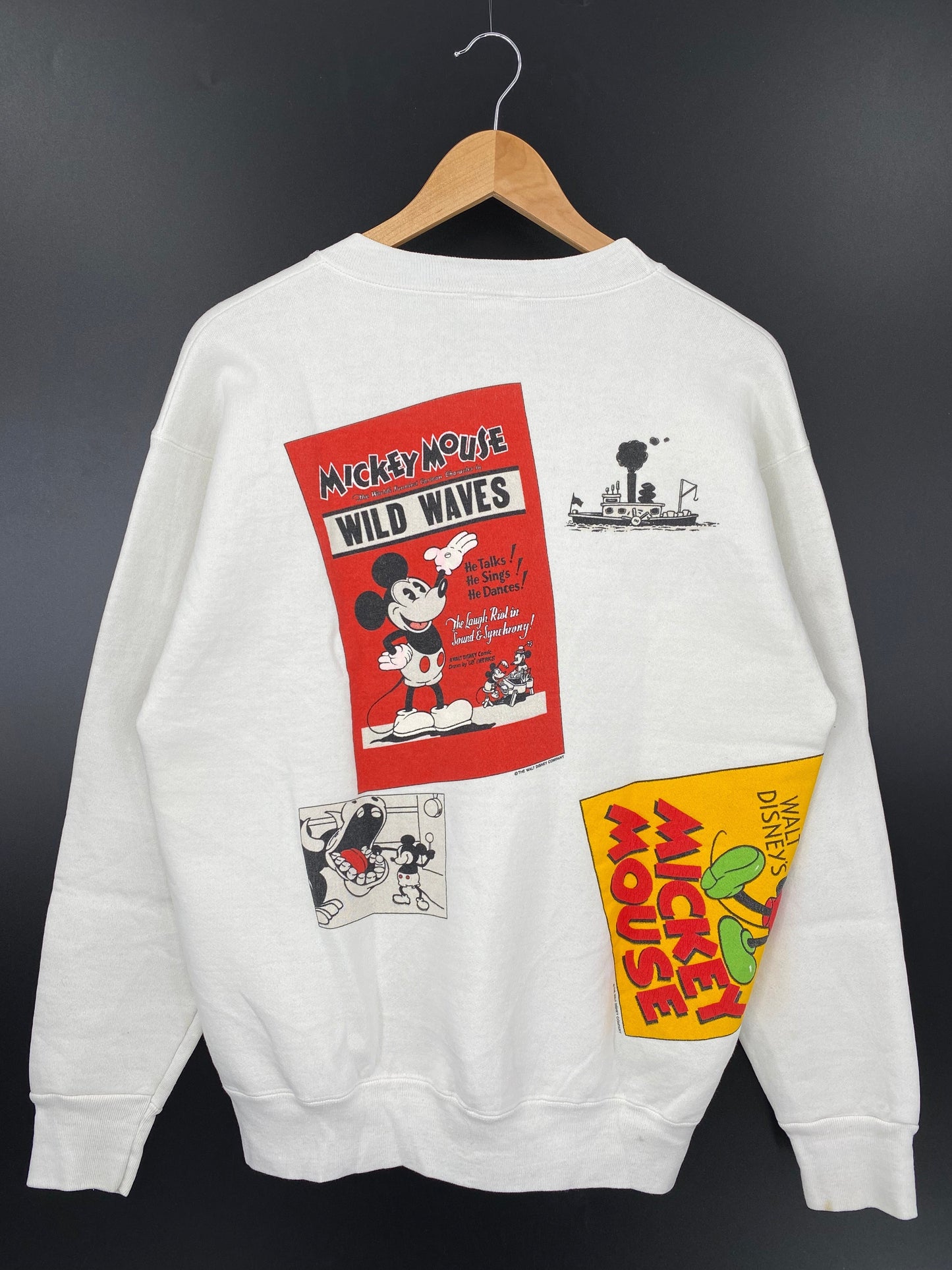 90’s DISNEY MICKEY Made in USA Size L Vintage Sweat-shirt / F3858S