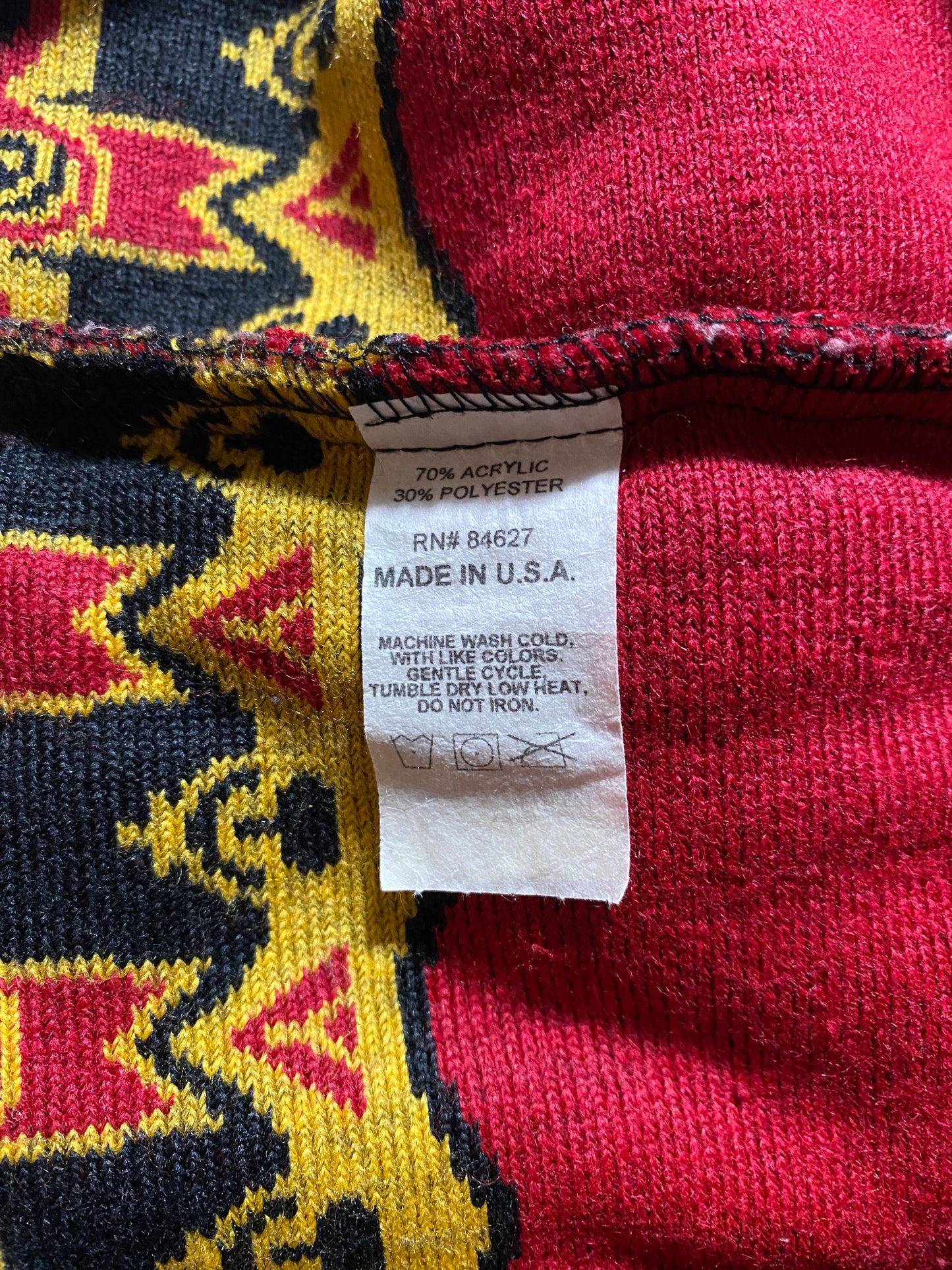 90's NATIVE AMERICAN Made in USA Size M Vintage Fleece Jacket / G6114F