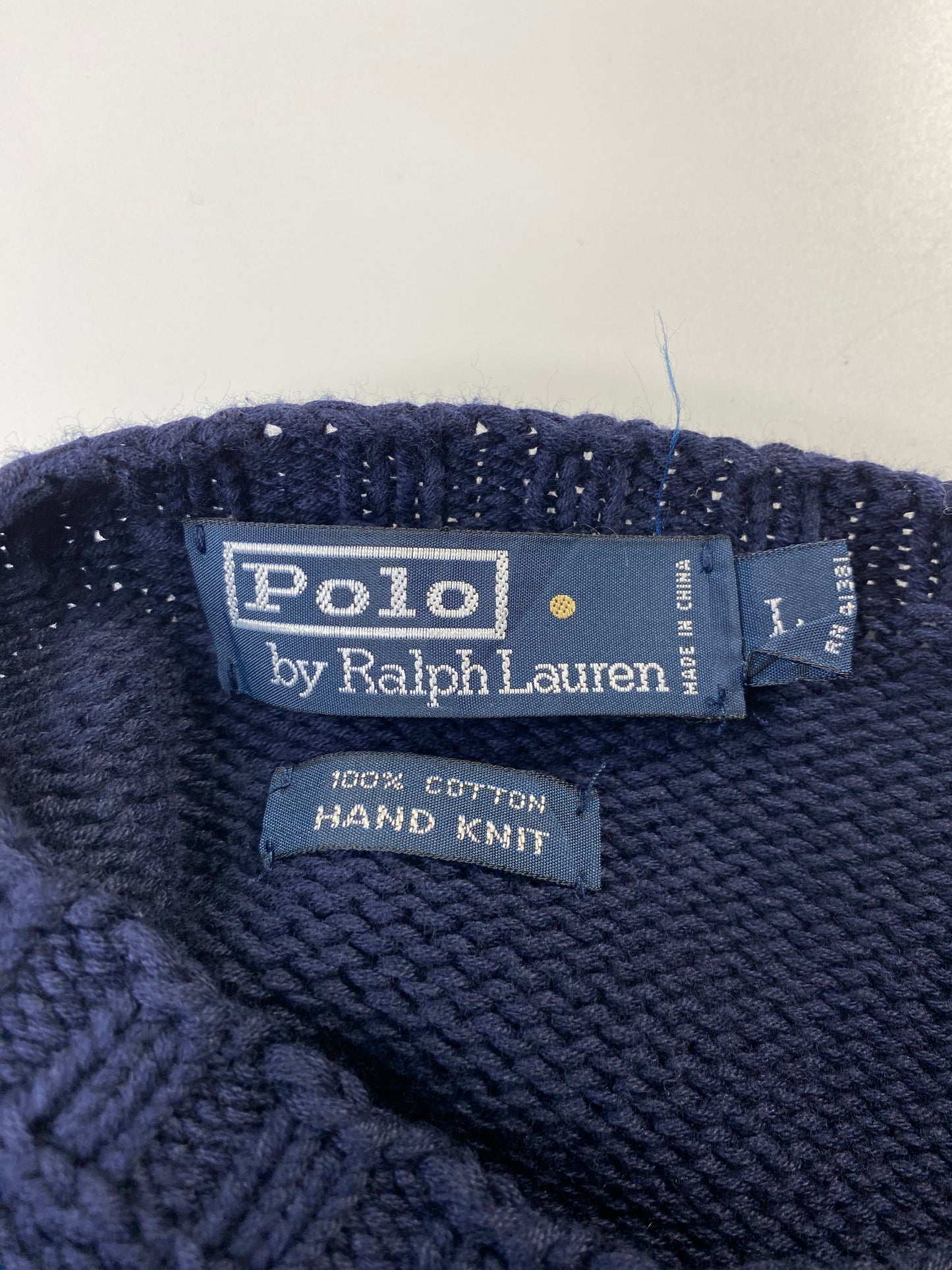 90’s POLO RALPH LAUREN Size L Cotton Knitwear / F3840K