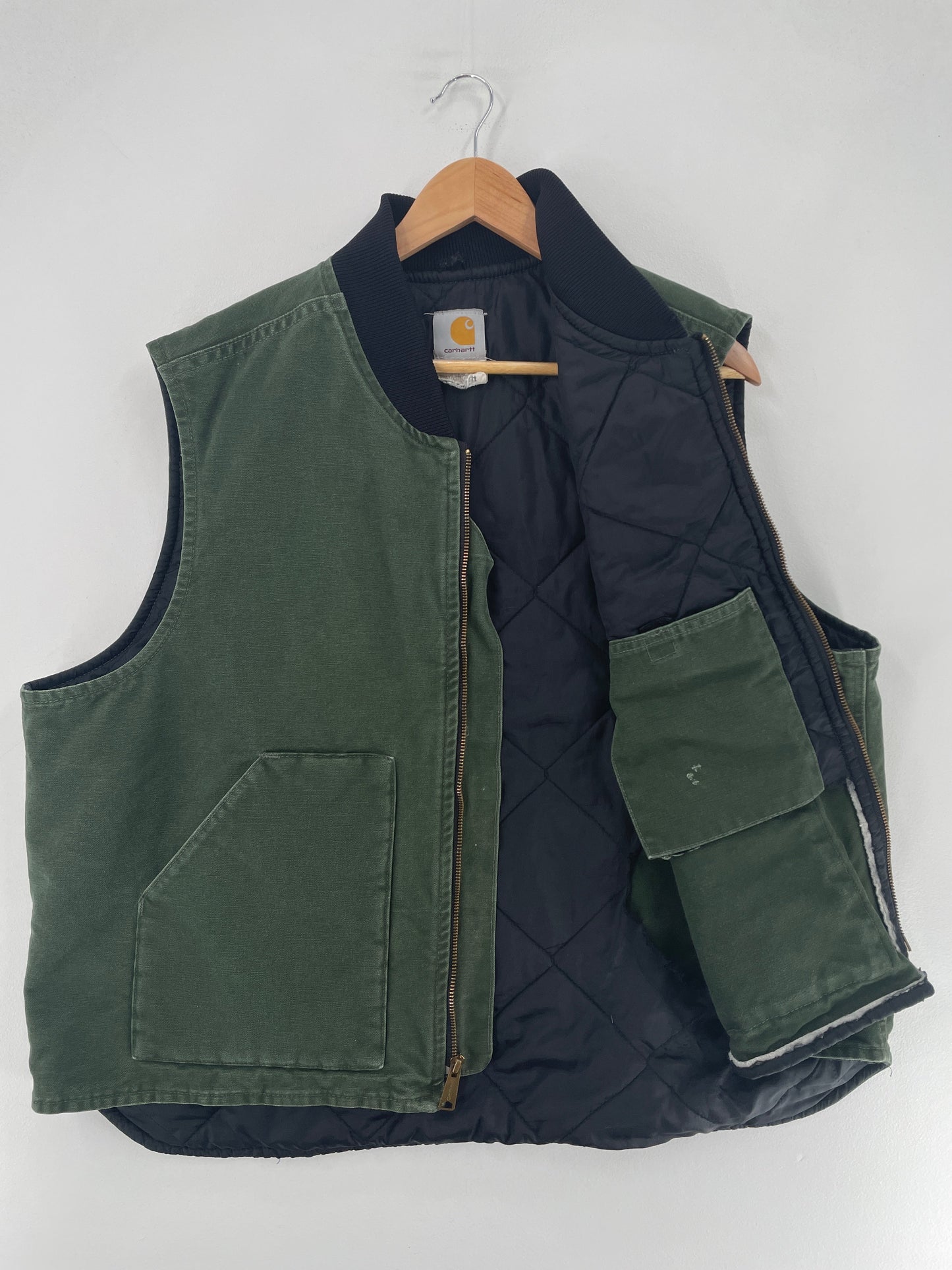 .Vintage CARHARTT (Damaged Liner) Size Approx. XXL Duck Vest / F5776J