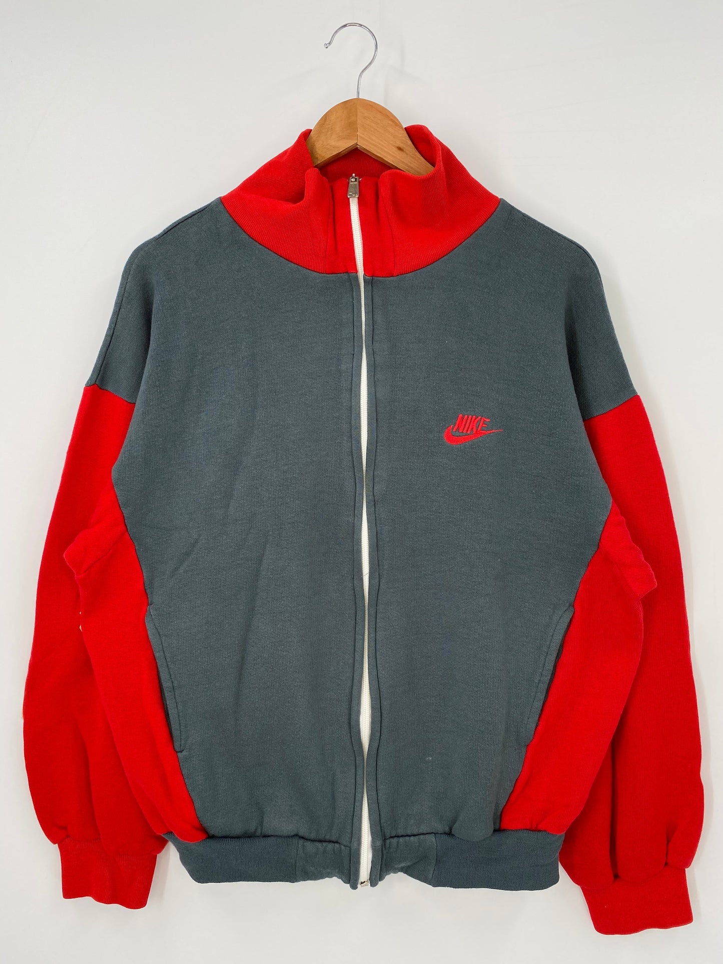80’s NIKE Size M Vintage Zip-up Sweat-shirt / G4954S