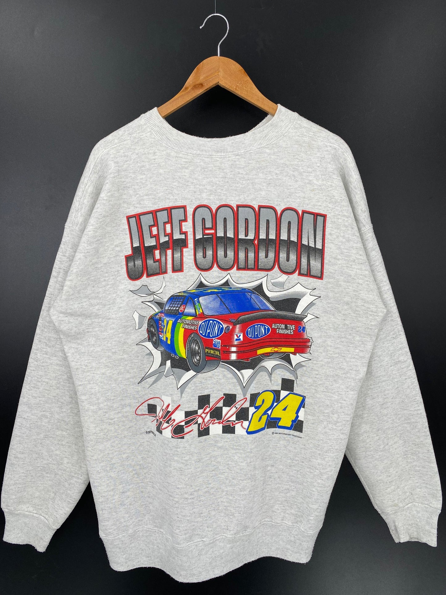 .1994 NASCAR JEFF GORDON Made in USA Size XL Vintage Racing Sweat-Shirts / F6913S