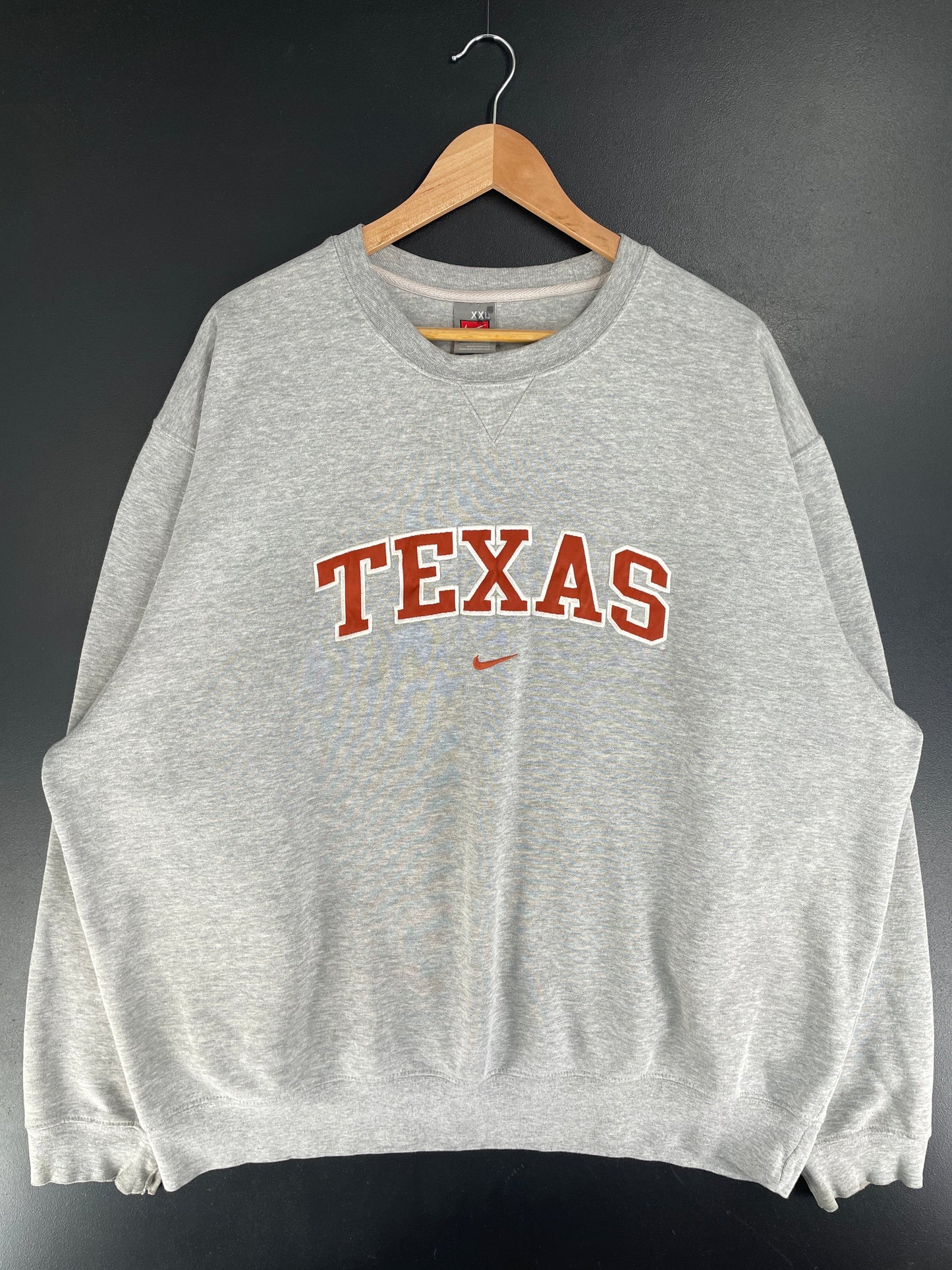 00' NIKE x TEXAS Size XXL Vintage College Sweat-shirt / F9384S