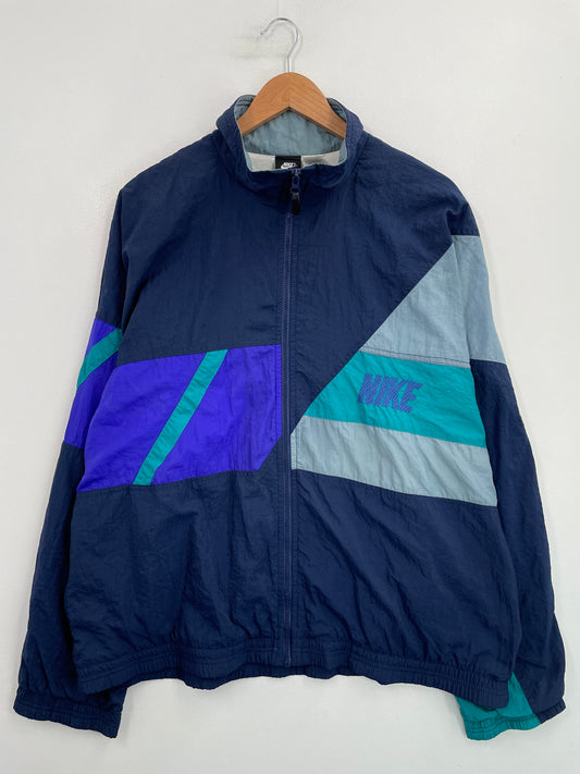 90’s NIKE Size XL Vintage Zip-up Nylon Jacket / G5691N