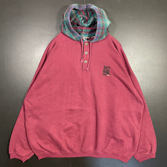 (L) 90's NO FEAR Snap Button Hoodie Sweat-shirt / A0540S