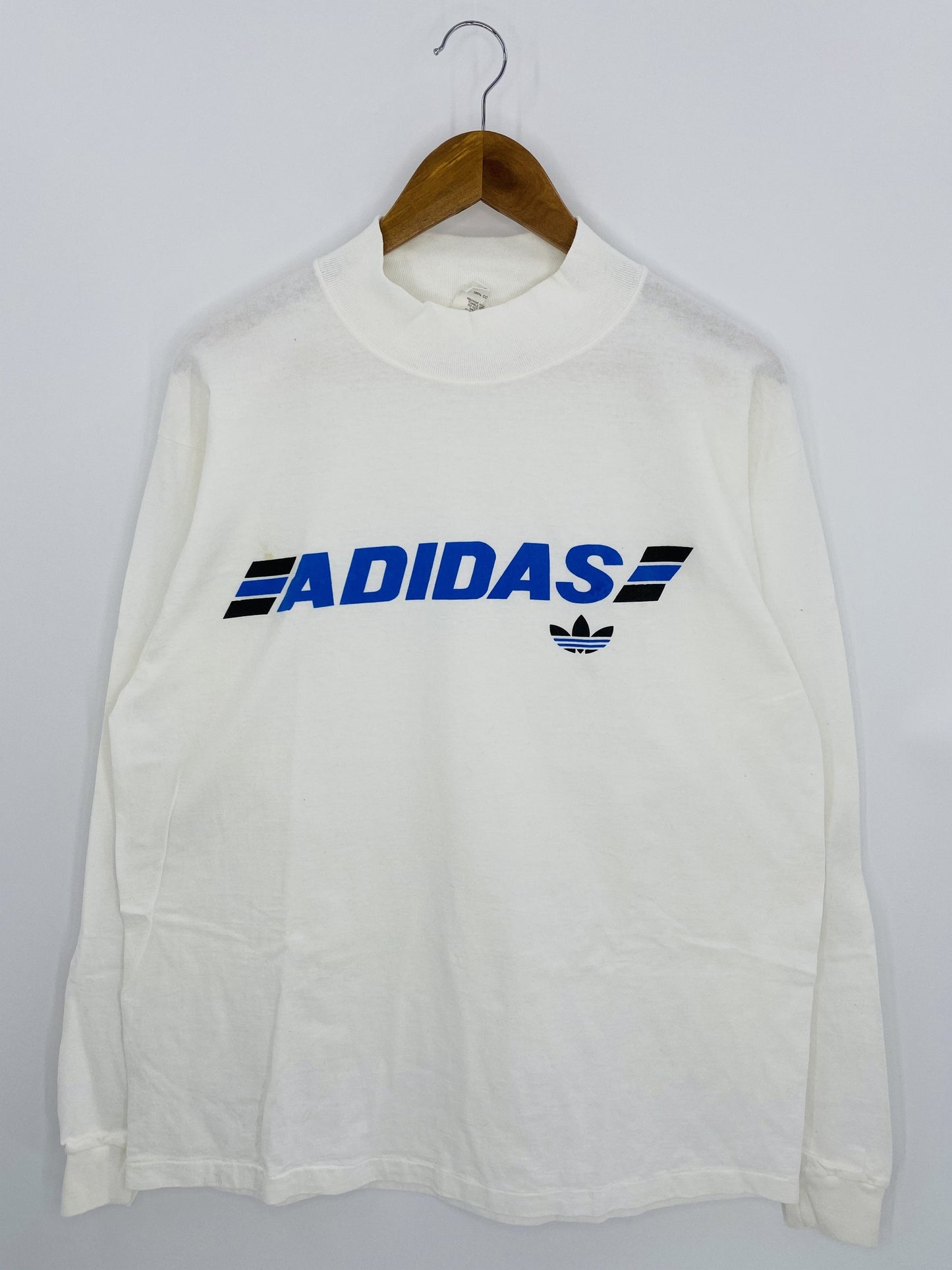 .90’s ADIDAS Dead stock Made in USA Size L Vintage Long Sleeve T-shirt / F172T