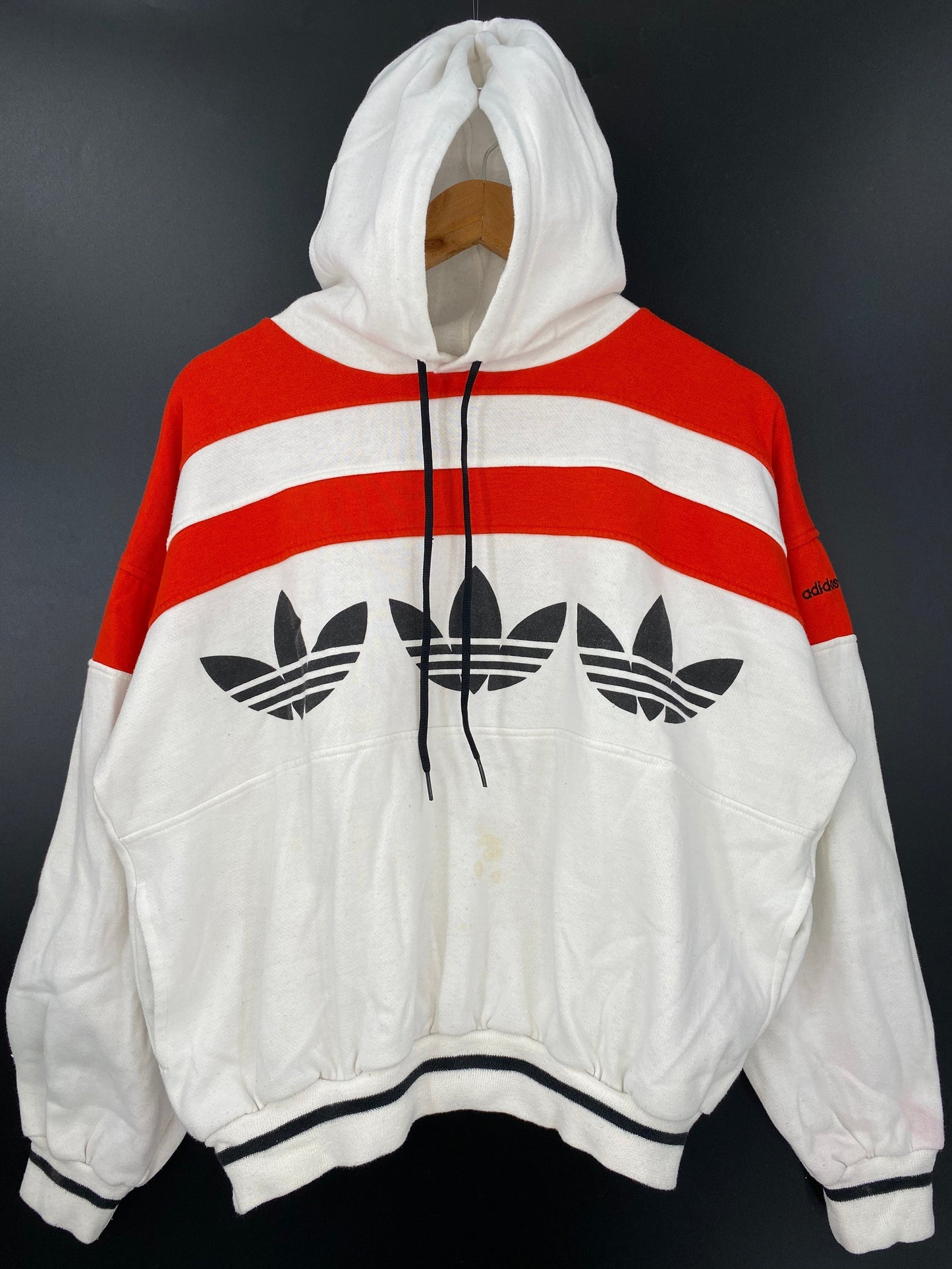 90’s ADIDAS Size No Tag(Approx. M-L) Vintage Hoodie Sweat-shirt / F9805S