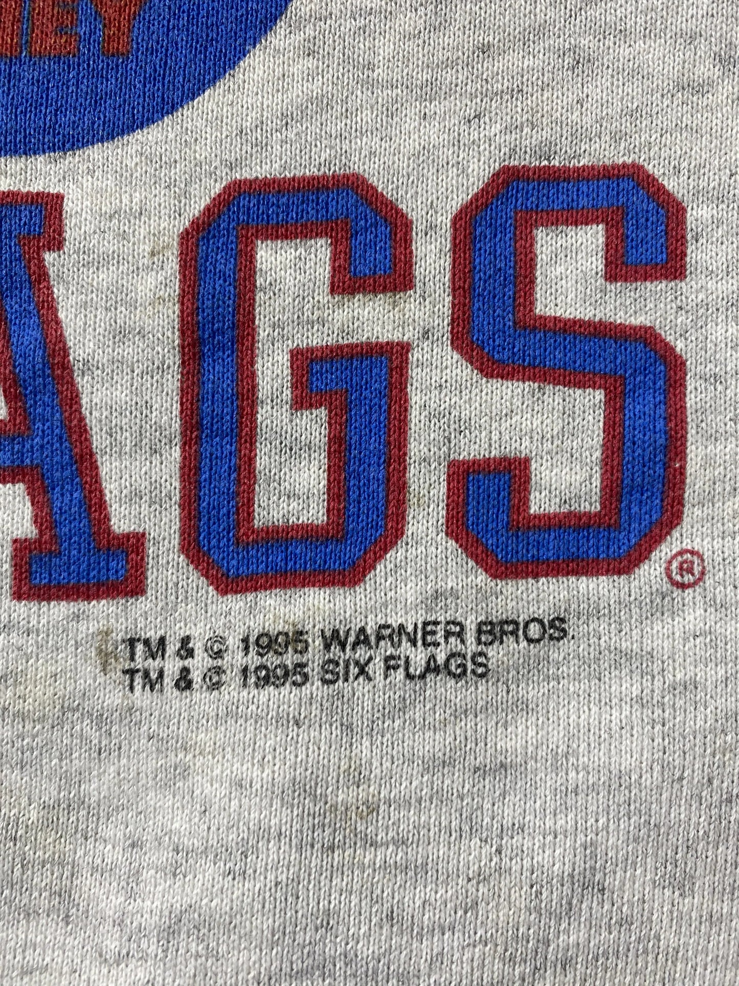 1995 SIX FLAGS X LOONEY TUNES Made in USA Size XL Vintage Sweat-shirt / F3057S