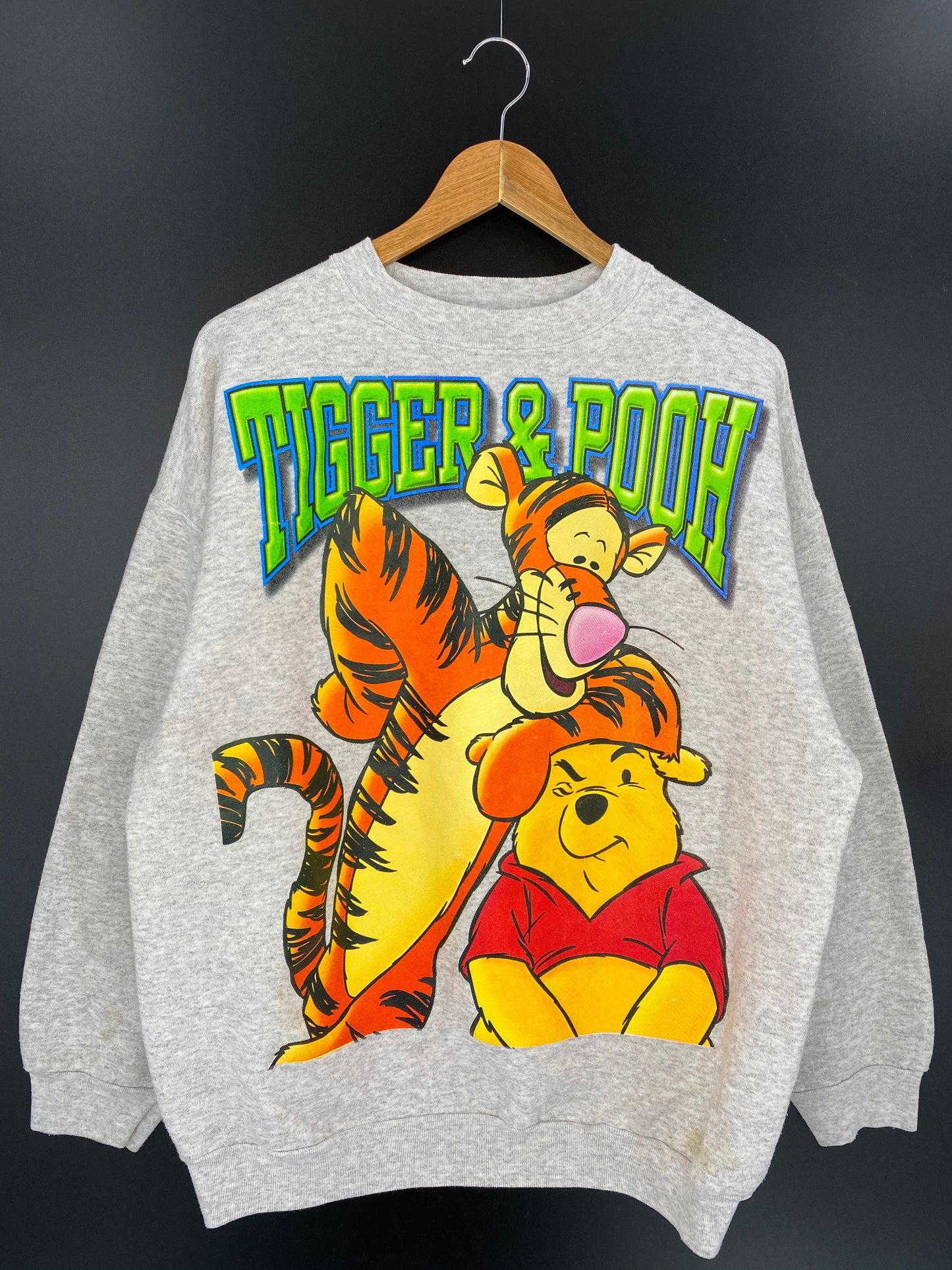 00’ DISNEY WINNIE THE POOH TIGGER Made in USA Size XL Vintage Sweat-shirt / E8256S