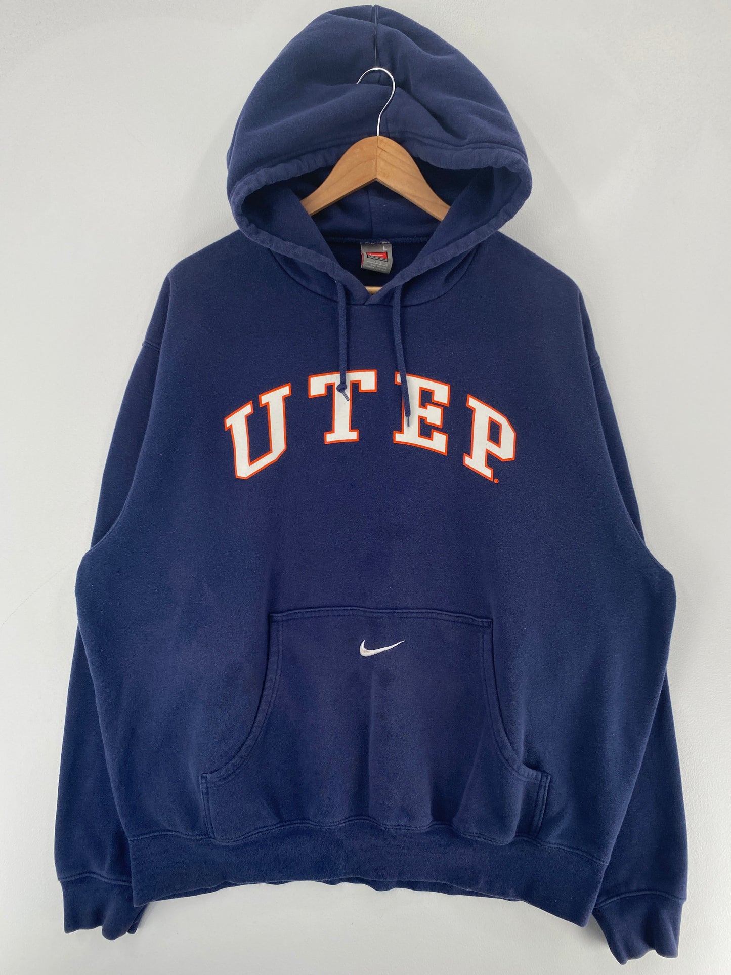 00’ NIKE x UTEP Size L Vintage College Hoodie Sweat shirt / F9490S