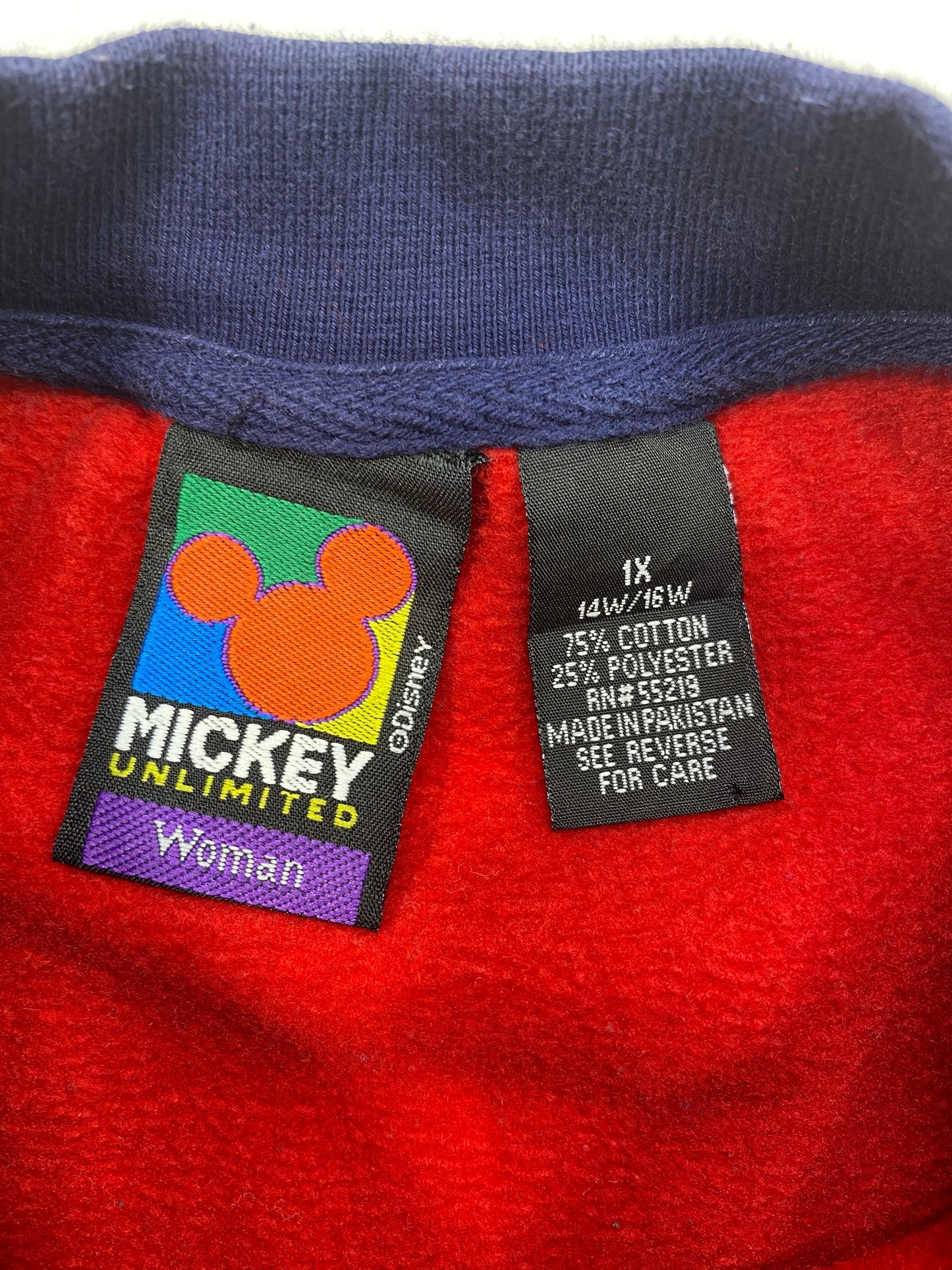 90’s DISNEY MICKEY Size Ladies.XL Vintage Sweat-Shirt / E7456S