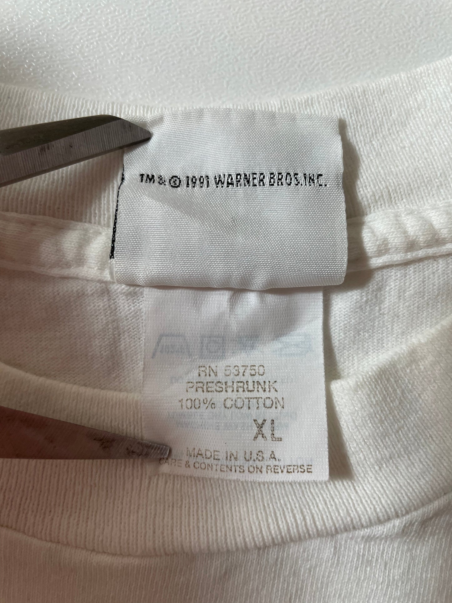 1991 LOONEY TUNES HAIR RAISING HARE Made in USA Size XL Vintage T-Shirt / F1764T