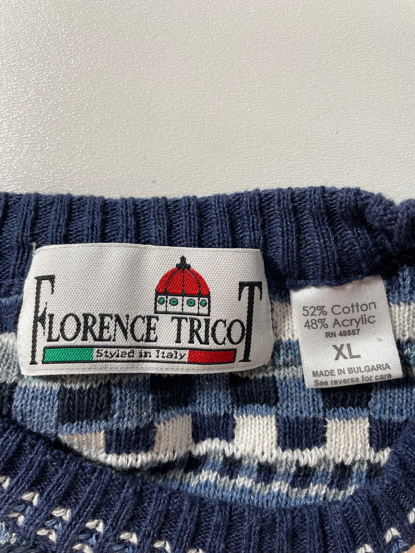 Vintage 3D COOGI-STYLE Size XL Cotton Knit Sweater / F2874K