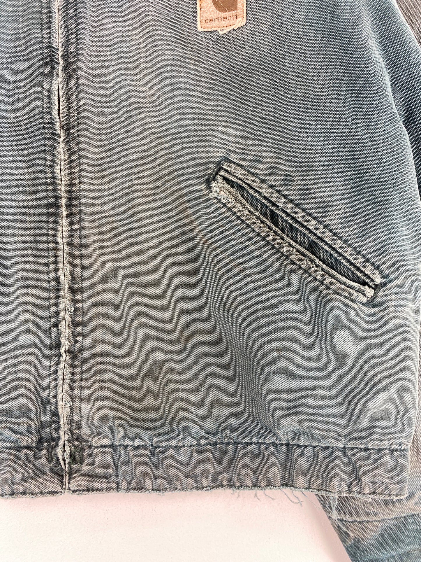 90's CARHARTT Made in USA Size L Vintage Zip-Up Duck Jacket / F4090J