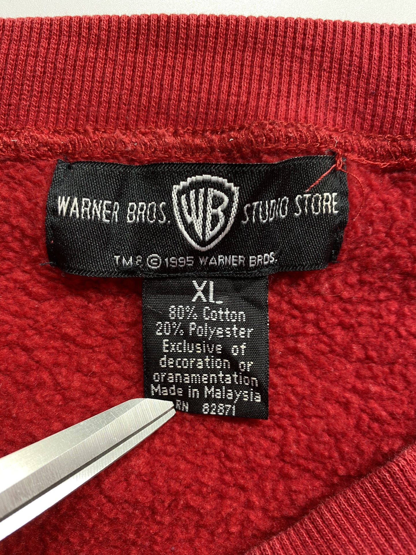 00’ LOONEY TUNES BUGS BUNNY Size XL Vintage Sweat-shirt / F6792S