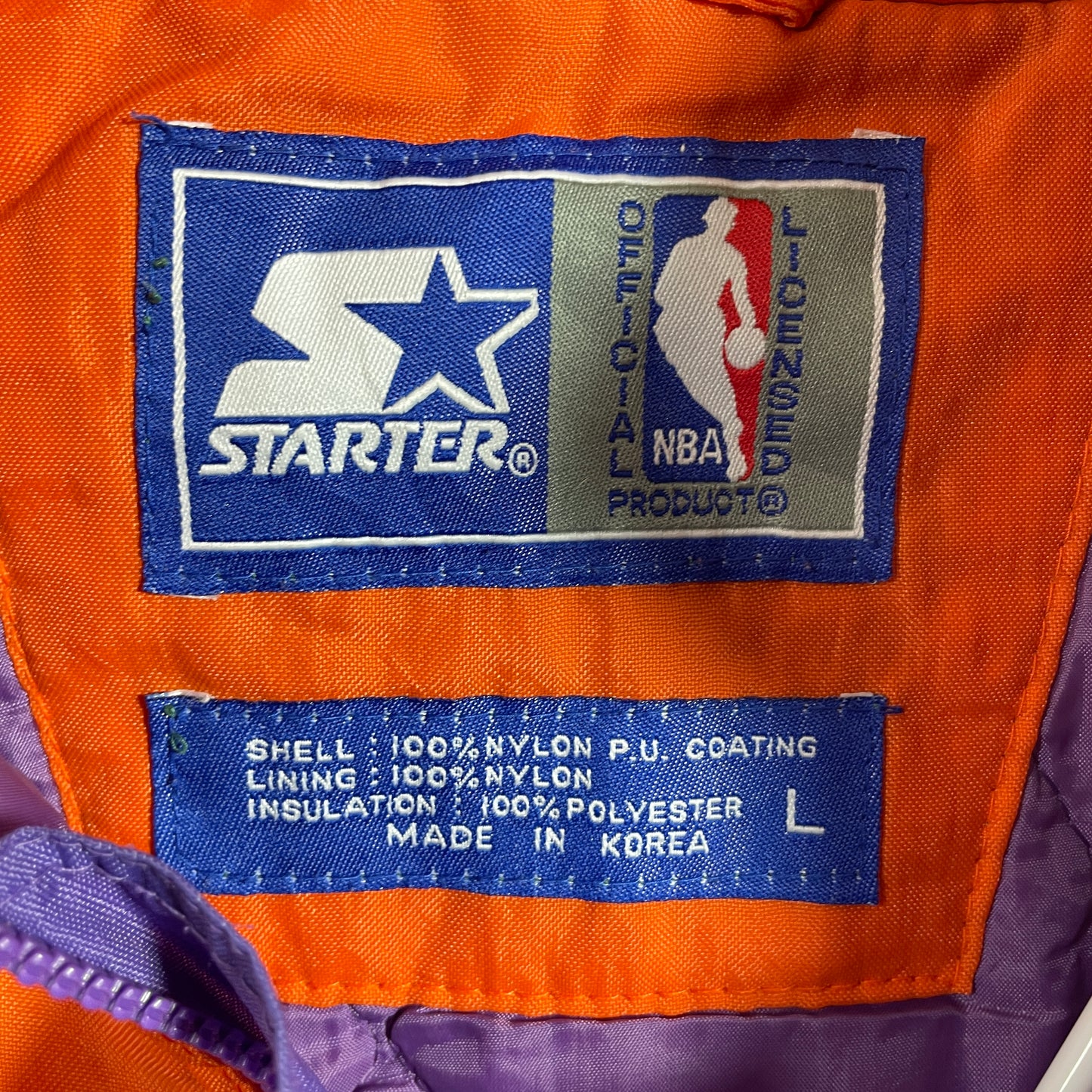 (S) 90’s STARTER x PHOENIX SUNS Vintage NBA Padded Nylon Jacket / A1359N