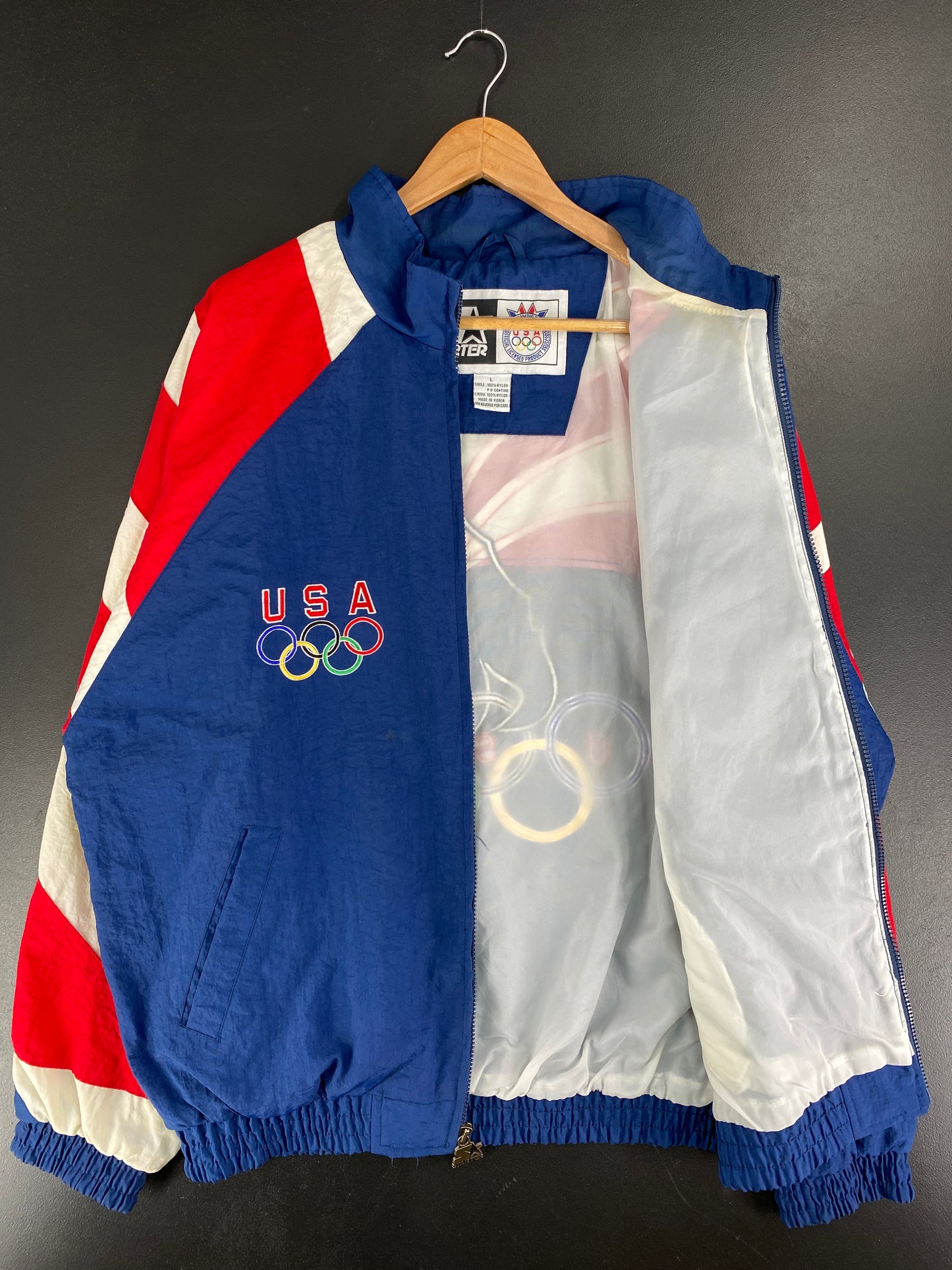 90’s STARTER x USA OLYMPIC Size L Nylon Jacket / F4520N