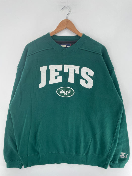90’s STARTER x NEW YORK JETS Size L NFL Sweat-shirt / F4614S