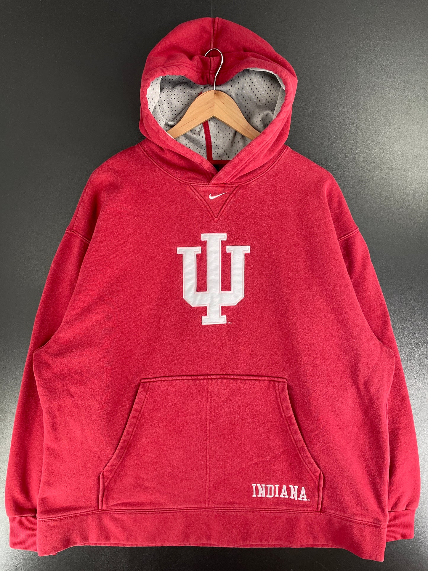 00' NIKE x INDIANA UNIVERSITY Size XL Vintage College Hoodie Sweat Shirt / F7630S
