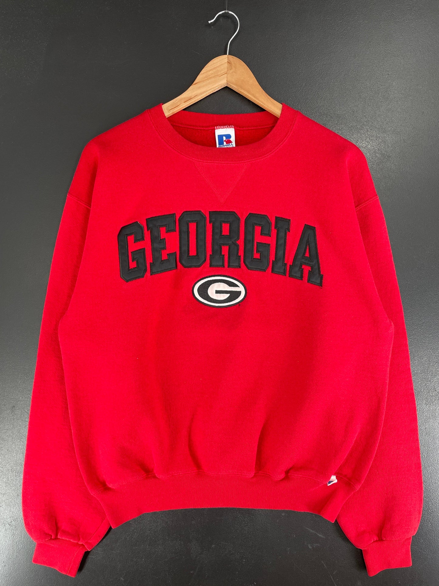 00’ RUSSELL x GEORGIA BULLDOGS Size M College Sweat-Shirt / F7562S