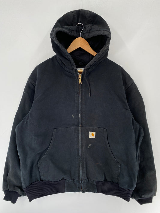 Vintage CARHARTT Size L Zip-Up Hoodie Duck Jacket / F2947J