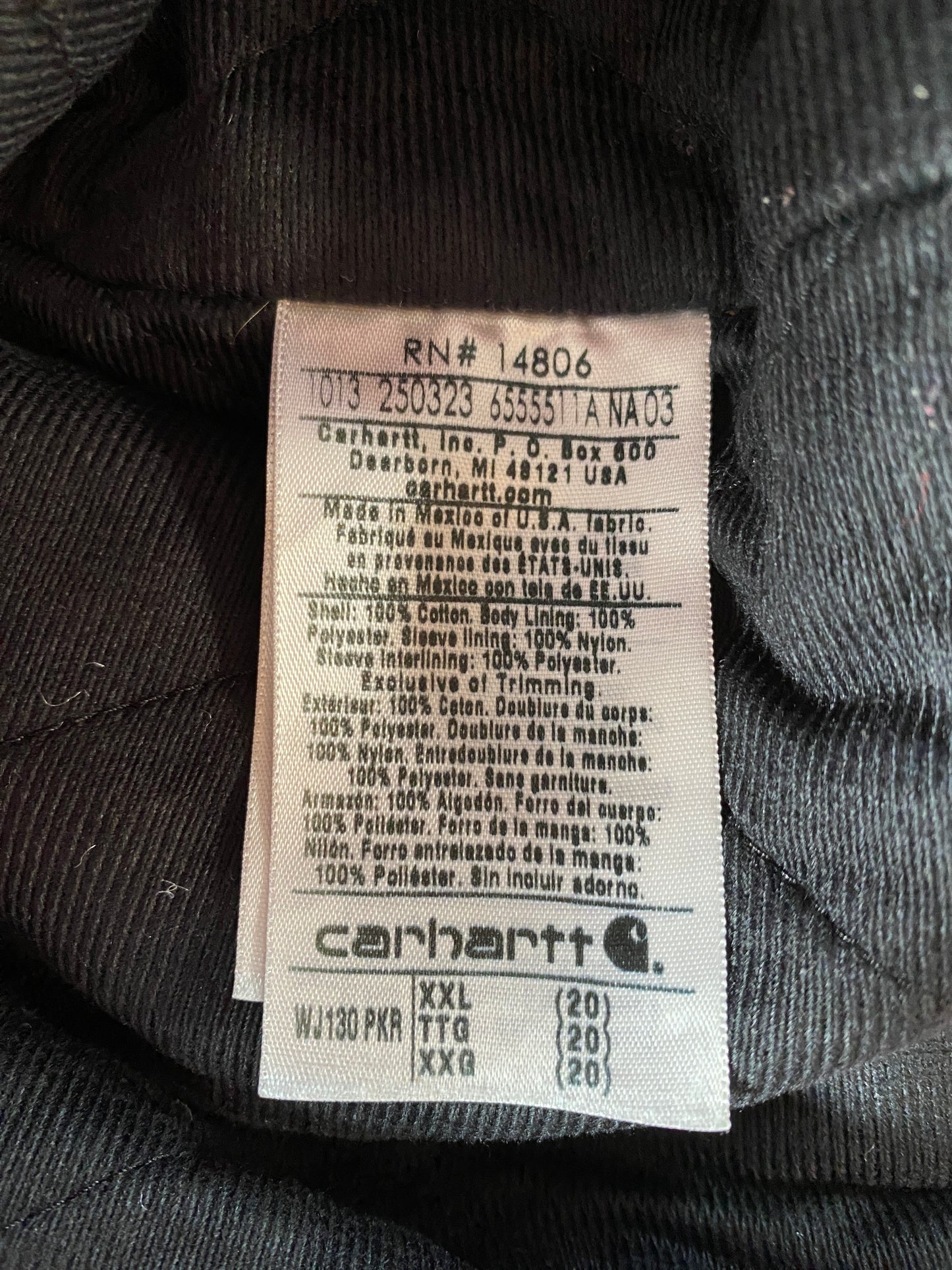 Vintage CARHARTT Size Ladies XXL Zip-Up Duck Jacket / F4092J