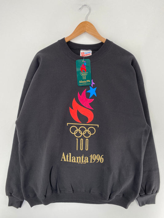 1992 DEADSTOCK ATLANTA OLYMPIC Made in USA Size XL Vintage Sweat-Shirt / F4432S