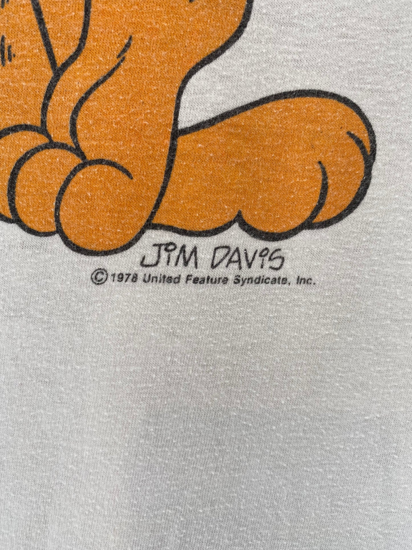 1978 GARFIELD Size No Tag(Approx.XL) Vintage T- Shirt / G3174T
