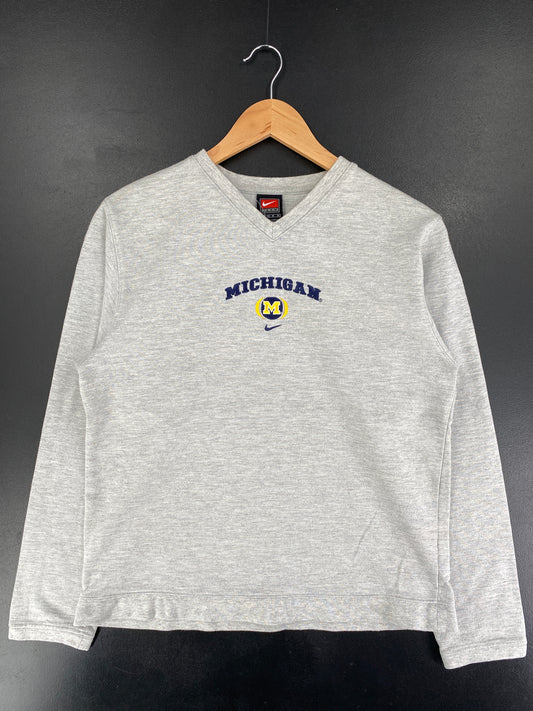 00' NIKE x MICHIGAN Size Ladies M Vintage College Sweat Shirt / F1691S