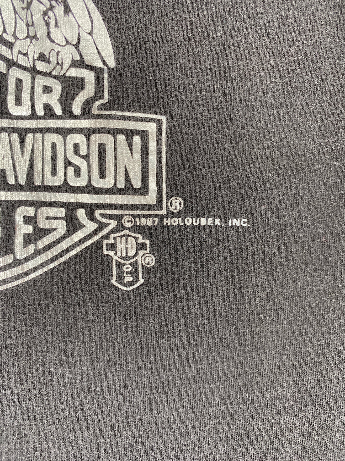 1987 HARLEY DAVIDSON Made in USA Size L Vintage T-shirt / F3235T
