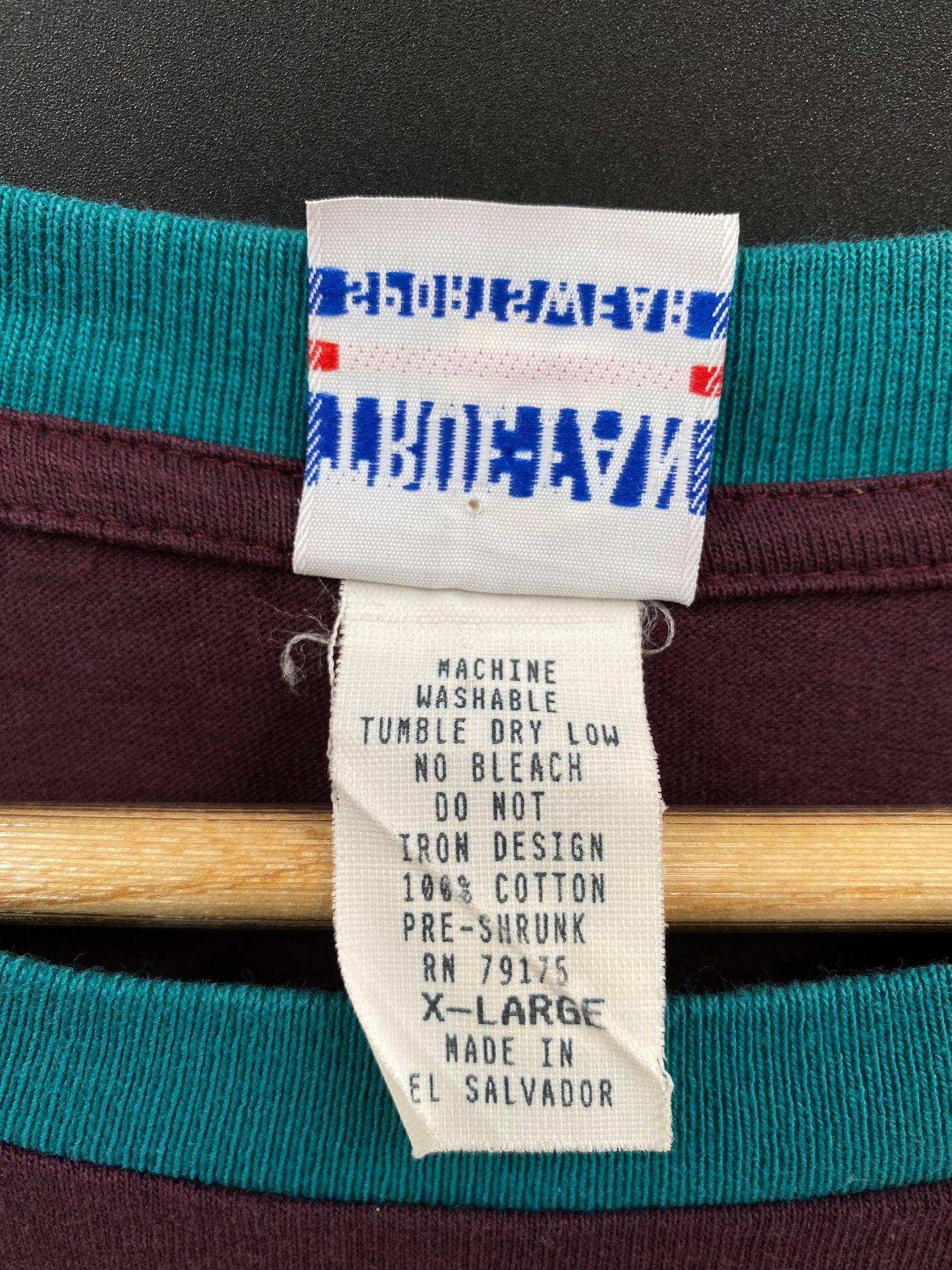 1993 DISNEY MIGHTY DUCKS HOCKEY PLAYER Size XL Vintage NHL Long Sleeve T-shirt / G3576T